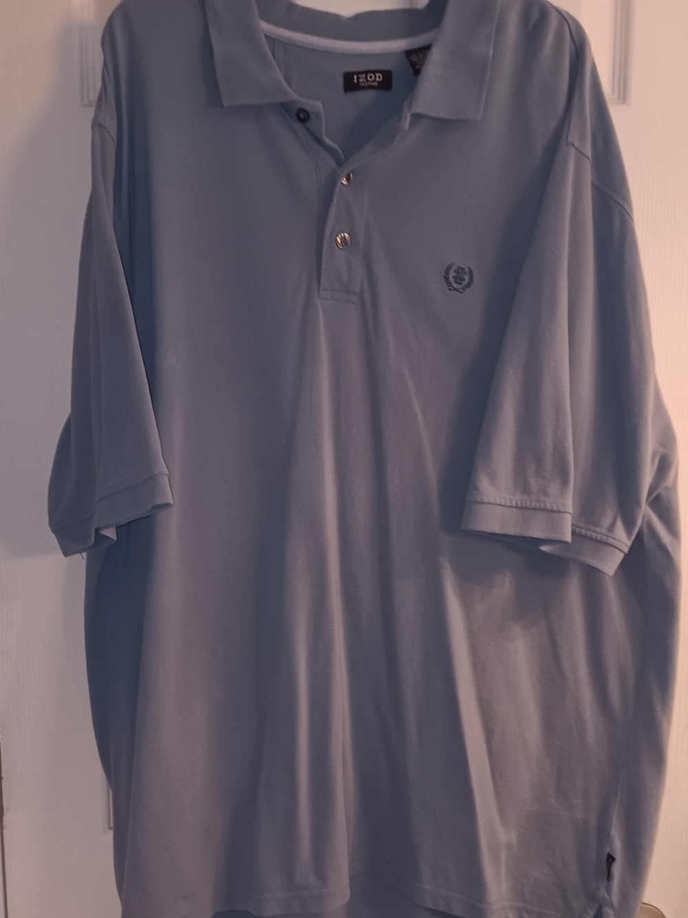 Izod Men's Light Blue Polo Shirt with Embroidered Crest